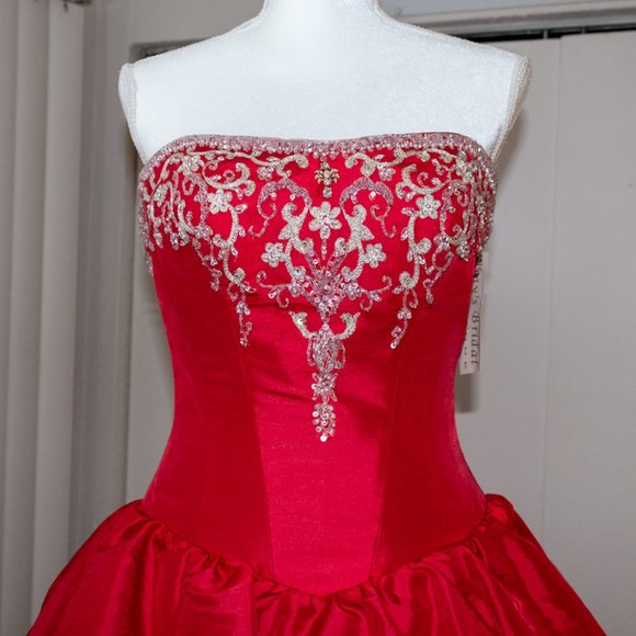 Kay's Bridal, Red Ballgown Dress - Picture 2 of 5